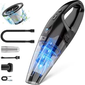 Handheld Vacuum Cordless Rechargeable with LED, Dust Busters Cordless Rechargeable, 1.65LBs Car Vacuum, USB Charge, Hand Vacuum Lightweight for Car, Home, Pet Hair…