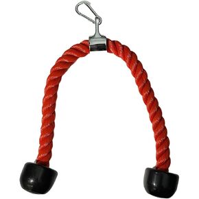 Tricep Rope Cable Attachment, 27 Inches, Versatile Accessory for Home Gym Cable Machines, Medium, Red in Saudi Arabia