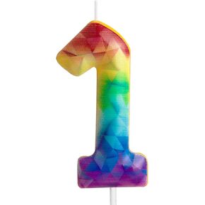 ZHIHUI Birthday Candles, Colorful 3D Numbers Party Decoration, Cute Shiny Number Candle Birthday Cake Topper for Kids Boy Girl Birthday Shower Cake Party Decoration Celebration Supplies (Number 9)