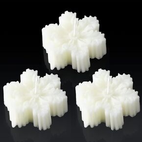 3 Pcs Snowflake Candle Winter Trendy Candles Snowflake Shaped Candle Soy Wax Aesthetic Candle Handmade Candles Minimalism Funky Candles Decor Decorative Candle for Home Birthday Wedding Gift