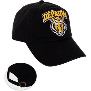 Desert Cactus DePauw University Baseball Hat Tigers Brimmed Embroirderd Cap Adjustable Cloth Strap Adult (Style A) Black