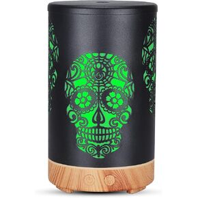 Essential Oil Diffuser, Diffusers for Essential Oils Aromatherapy Diffuser Cool Mist Humidifier with 7 Colors Lights 3 Mist Mode Waterless Auto Off for Gaming Room Office, Iron Black