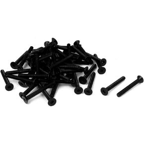 uxcell® M3x25mm 10.9 Carbon Steel Countersunk Head Hex Socket Screw 50pcs