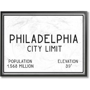 Stupell Industries Philly City Limit Oversized Wall Plaque Art, Proudly Made in USA