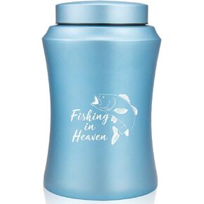 Large Urns for Adult Ashes Fishing in Heaven Cremation Urns for Ashes Fishing Memorial Urn Cremate Funeral Urn Large Keepsake Urn up to 220 lbs