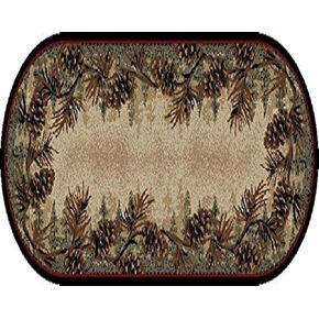 Mayberry Rugs Rustic Lodge Mount Le Conte Area Rug, 2'2" x 5'3" Oval