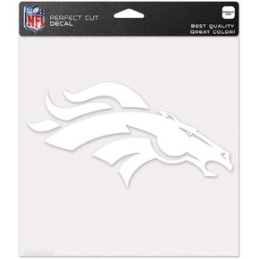 Denver Broncos Team Logo Die Cut Decal 8" x 8" (White)