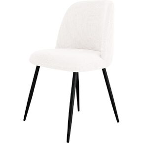 Yonus Dining Chair Slipcovers Upholstered Dining Chair Covers Accent Chair Cover Dining Room Chair Coves Parson Chair Slipcover Strech Chair Covers for Living Room (White, 1)