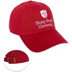 Desert Cactus Stony Brook University Baseball Hat Seawolves Seawolf Brimmed Embroirderd Hats Cap Adjustable Cloth Strap Adult (Style A) Red