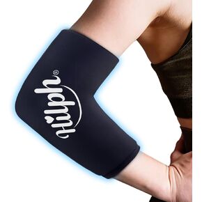 Hilph Elbow Arm Ice Pack Sleeve for Tendonitis, Wearable Tennis Elbow & Golfers Arm Ice Pack Wrap for Sport Injuries, Hot Cold Therapy Compression Sleeve for Elbow, Arm, Ankle, Calf (Pink, Medium)
