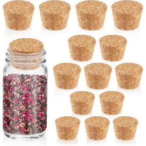 15 Pieces Large Cork Stoppers,Wooden Seasoning Bottle Plugs,Tapered Cork Plugs,Replacement Wishing Bottle Corks,Sealing Plug Bottle Stopper for Beer,Yogurt,Essential Oil Bottles,Craft,3 Sizes
