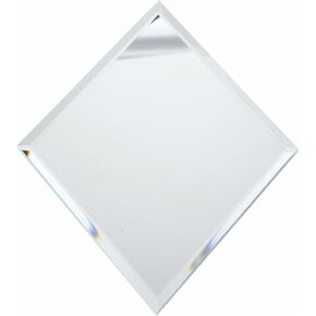 Plymor 3mm Beveled Glass Mirror, 6 inch x 8 inch (Diamond-Shaped)