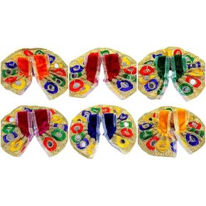 eSplanade Ladoo Gopal Poshak | God Dress | Bhagwaan Ki Poshaak | Dev Vastra - (Set of 6) (Size: 2)