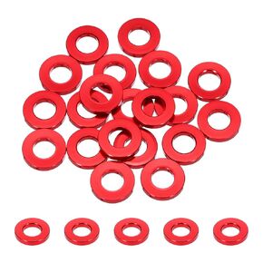 MECCANIXITY 20pcs M6 Flat Washer Aluminum Gasket Anodized Countersunk Washer,Hole Dia 6mm/0.24" Round Washers for Screw RC/FPV/PC/Drone/Mechanical Accessories Model Parts,(Purple)