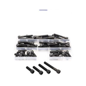 LBY 32pcs 1/4-20 × (3/4-1-3/4) Socket Head Cap Screws, 4 Sizes Socket Head Screws Assortment Kit, 12.9 Grade Alloy Steel (Black)