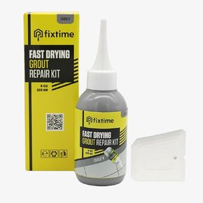 Tile Grout Repair Kit, Beige Grout Filler Tube 8 oz, Grout Repair Renews, Fast Drying Repait Kit, Grout Sealer for Floor Tile - Spatula Included (Beige)