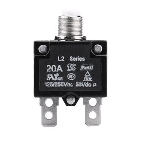 Circuit Thermal Breaker, AC 125/250V Reset Thermal Switch Circuit Breaker Over Current Overload Protector for Generator (20A)