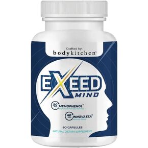 Body Kitchen EXEED Mind Crafted Supports Mental Clarity, Cognitive Function, with Memophenol, Lutemax 20/20, InnovaTea, Veggie Caps, 60 Count