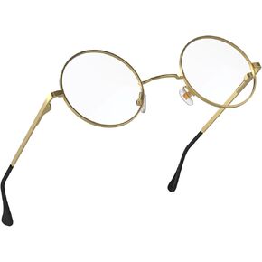 Unisex Stylish Round Blue Light Blocking Glasses for Women and Men - Retro Circle Eyeglasses Anti-Eyestrain