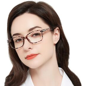 MARE AZZURO Lightweight Reading Glasses Women Retro Rectangle Readers 1.0 1.25 1.5 1.75 2.0 2.25 2.5 2.75 3.0 3.5 4.0 5.0 6.0