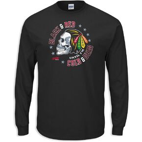 Smack Apparel Skull T-Shirt for Chicago Hockey Fans (SM-5XL)