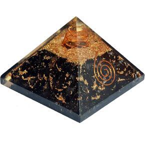 Energy Generator Black Tourmaline Orgone Pyramid EMF Protection Natural Healing Crystal Chakra Meditation, Heart Chakra, Reiki Healing Metaphysical Gift