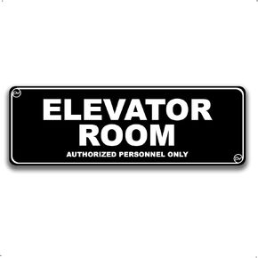 Sign for Door, Authorized Personnel Only in Acrylic Plastic, Black and White, Rounded Corners, Durable, Long Lasting with Double Sided Tape in the Back - 3" x 9" (Pump Room)