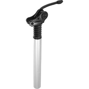 X AUTOHAUX Bike Seatpost Length Damper Seat Post for Mountain Bike Road Bike Fixed Gear Silver Tone