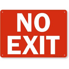 SmartSign "No Exit" Sign | 10" x 14" Plastic