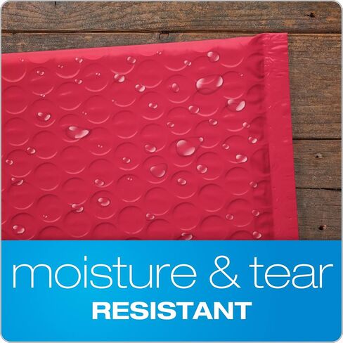 Quality Park Bubble Mailers, 6" x 9", Pink Poly Mailers, Padded Envelopes, Shipping Bags, Water Resistant, Self Seal, 50 Per Box (QUA85907) in Saudi Arabia