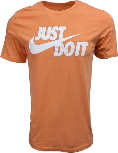 Nike Mens Just Do It T Shirt (US, Alpha, Large, Regular, Regular, Orange/White-1) in Saudi Arabia