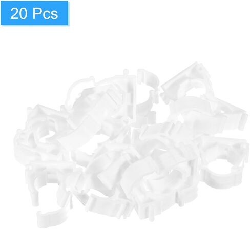 20 قطعة من مشابك أنابيب المياه PPR من uxcell، مشابك أنابيب بلاستيكية على شكل حرف U مع مشبك تثبيت مناسب لأنابيب المياه 20 مم/0.79 بوصة OD ودعم خراطيم الأنابيب، أبيض in Saudi Arabia