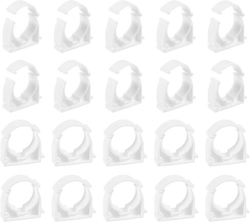 20 قطعة من مشابك أنابيب المياه PPR من uxcell، مشابك أنابيب بلاستيكية على شكل حرف U مع مشبك تثبيت مناسب لأنابيب المياه 20 مم/0.79 بوصة OD ودعم خراطيم الأنابيب، أبيض in Saudi Arabia