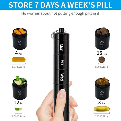 1 PCS Rainbow Metal Pill Organizer- Compact and Durable Medicine Organizer in Saudi Arabia