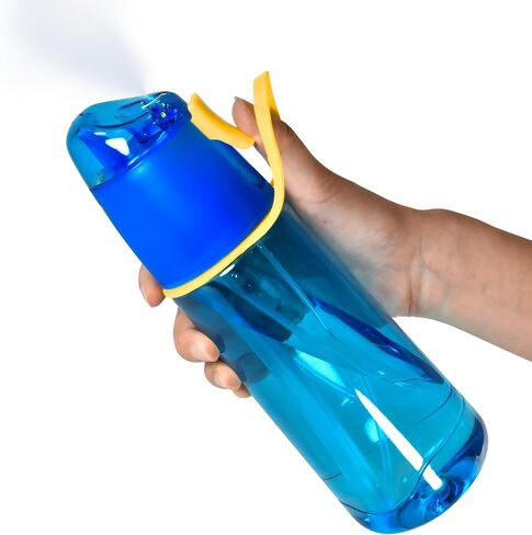 24 oz Sports Water Bottle with Spray Mist, Portable Water Mister Spray Bottle for Drinking, 2-In-1 Mist and Sip Bpa-Free Plastic Misting Water Bottle For Fitness and Outdoor, Wihte 1 Pack in Saudi Arabia