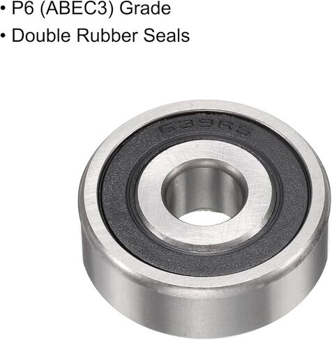 uxcell 5pcs 6709-2RS Bearing 45x55x6mm, Chrome Steel Double Rubber Seals Precision Bearing, Lubricated Deep Groove Ball Bearings, P6 (ABEC 3) in Saudi Arabia