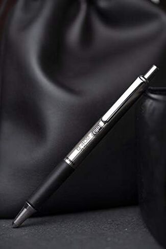 Zebra Pen G-402 Retractable Gel Pen, Stainless Steel Barrel, Fine Point, 0.5mm, Black Ink, 12-Pack in Saudi Arabia