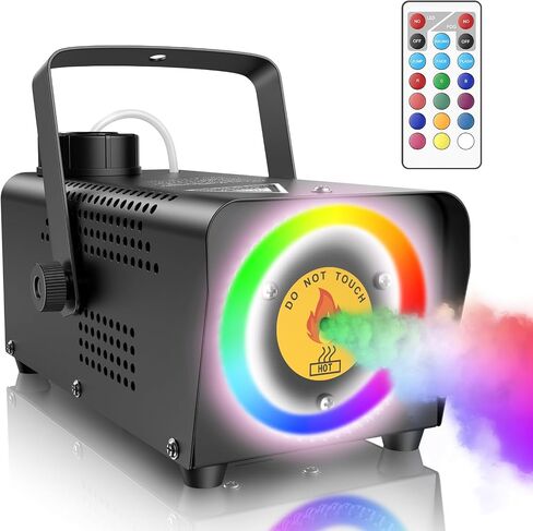 Fansteck Fog Machine, Smoke Machine with 72 LED Lights Effect, 500W and 2000CFM Fog with Wireless Remote Control, Perfect for Indoor Outdoor Wedding, Halloween, Party and Stage Effect in Saudi Arabia