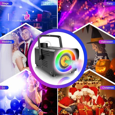 Fansteck Fog Machine, Smoke Machine with 72 LED Lights Effect, 500W and 2000CFM Fog with Wireless Remote Control, Perfect for Indoor Outdoor Wedding, Halloween, Party and Stage Effect in Saudi Arabia