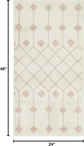 Nourison Grafix Farmhouse بيج عاجي مساحة 2 × 4 بوصة - سجادة، سهلة التنظيف، لا تساقط، غرفة النوم، غرفة المعيشة، غرفة الطعام، المطبخ (2x4) in Kuwait