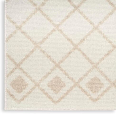 Nourison Grafix Farmhouse بيج عاجي مساحة 2 × 4 بوصة - سجادة، سهلة التنظيف، لا تساقط، غرفة النوم، غرفة المعيشة، غرفة الطعام، المطبخ (2x4) in Kuwait