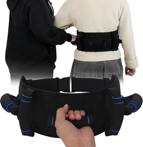 Gait Belts Transfer Belts for Seniors, Gate Belt for Elderly with 7 Handles, Walking Belt for Elderly Physical Therapy with Quick Release Buckle, Standing Aids & Supports in Saudi Arabia
