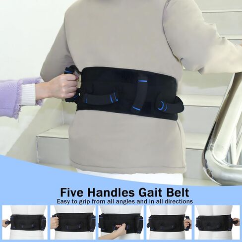 Gait Belts Transfer Belts for Seniors, Gate Belt for Elderly with 7 Handles, Walking Belt for Elderly Physical Therapy with Quick Release Buckle, Standing Aids & Supports in Saudi Arabia