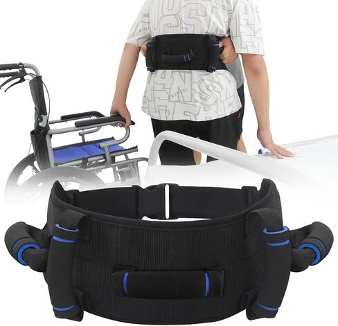 Gait Belts Transfer Belts for Seniors, Gate Belt for Elderly with 7 Handles, Walking Belt for Elderly Physical Therapy with Quick Release Buckle, Standing Aids & Supports in Saudi Arabia