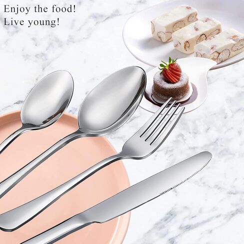 16 Pcs Dinner Forks, Top Food Grade Stainless Steel Forks Silverware Set, 8 Inch Flatware Forks, Table Forks Use for Home Kitchen Restaurant, Mirror Polished & Dishwasher Safe in Saudi Arabia
