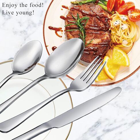 16 Pcs Dinner Forks, Top Food Grade Stainless Steel Forks Silverware Set, 8 Inch Flatware Forks, Table Forks Use for Home Kitchen Restaurant, Mirror Polished & Dishwasher Safe in Saudi Arabia