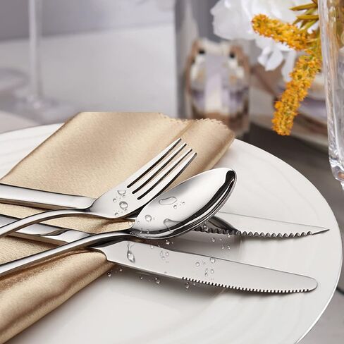 16 Pcs Dinner Forks, Top Food Grade Stainless Steel Forks Silverware Set, 8 Inch Flatware Forks, Table Forks Use for Home Kitchen Restaurant, Mirror Polished & Dishwasher Safe in Saudi Arabia