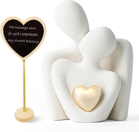 Heart Decor for Couple-Home Decor Living Room Sculptures Modern Home Office Decorations for Bedroom Couple Figurine Heart Decor(Black) in Saudi Arabia