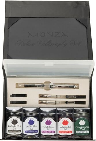 MONTEVERDE USA Monza Signature Gift Set Monza ID Fountain Pen, Green (flex nib) - Ideal Gift for Men & Women - Perfect for Office, Business, School, Gifts, Journaling, Autographs in Saudi Arabia