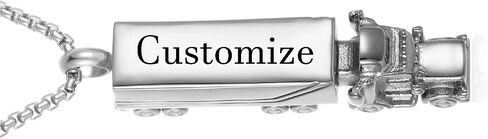 Imrsanl Urn Necklace for Ashes for Men Adults Stainless Steel 18 Wheeler Semi Truck Cremation Jewelry Urn Pendant Ashes Holder Memorial Locket in Saudi Arabia
